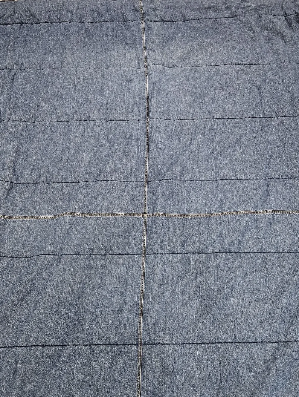 VTG Tommy Hilfiger QUEEN Denim Comforter Blue Jeans Cotton Reversible Preppy 90s